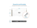 EATON TRIPPLITE USB-C Dock Triple Display - 4K HDMI/DisplayPort VGA USB 3.2 Gen 1 USB-A/USB-C Hub GbE 100W PD Charging International