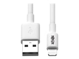 EATON TRIPPLITE USB-A to Lightning Sync/Charge Cable MFi Certified - White M/M USB 2.0 10ft. 3.05m