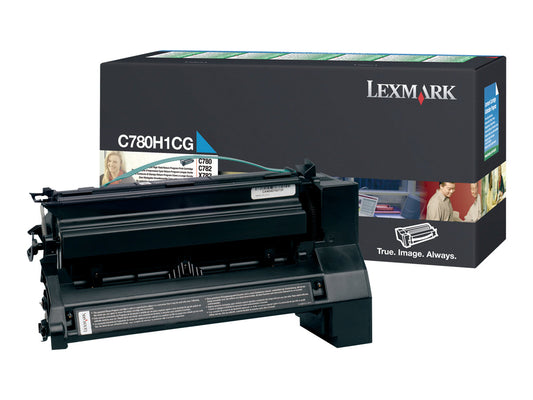 LEXMARK C782, X782e cartouche de toner cyan capacité standard 10.000 pages pack de 1 retour programme