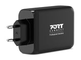 PORT DESIGNS 130W GaN charger USB-C and USB-A Gallium Nitride GaN technology more efficient smaller lighter