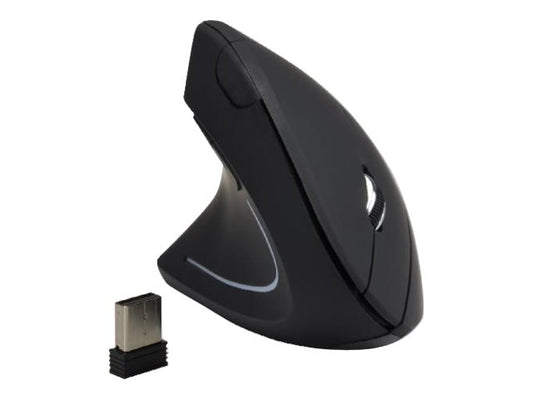 MCL Souris ergonomique sans fil pour gaucher 1600 DPI - Noire