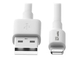 EATON TRIPPLITE USB-A to Lightning Sync/Charge Cable MFi Certified - White M/M USB 2.0 10ft. 3.05m