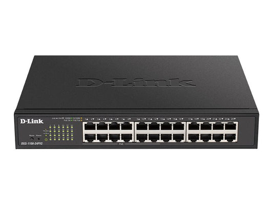 D-LINK 24-Port Layer2 PoE Gigabit Smart Switch 24x 10/100/1000Mbit/s TP RJ-45 Port of which 12 x PoE 802.3af/802.3at802.3x Flow