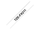 BROTHER P-TOUCH TZE-FX211 noir in blanc 6mm