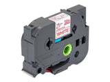 BROTHER P-TOUCH TZE-242 rouge sur blanc 18mm