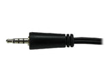 MCL Adaptateur audio jack 3.5mm 4 contacts pour micro et casque - 20cm