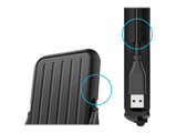 SILICON POWER External HDD Armor A66 2.5p 2To USB 3.2 IPX4 Black