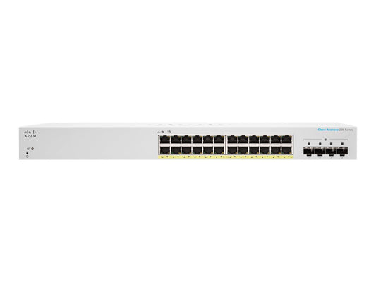 CISCO Business Switching CBS220 Smart 24-port Gigabit Full PoE 382W 4x1G SFP uplink