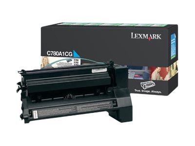 LEXMARK C782, X782e cartouche de toner cyan faible capacité 6.000 pages pack de 1 retour programme