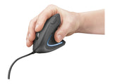 TRUST Souris filaire ergonomique VERTO - Noire