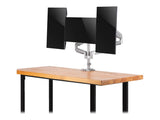 EATON TRIPPLITE Triple-Display Flex-Arm Desktop Clamp for 17inch to 30inch Flat-Screen Displays - USB and Audio Ports Aluminum