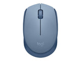 LOGITECH M171 Mouse right and left-handed optical 3 buttons wireless 2.4 GHz USB wireless receiver blue/grey