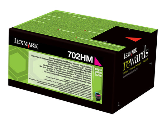 LEXMARK 702HM cartouche de toner magenta haute capacité 3.000 pages pack de 1 retour program