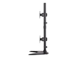 EATON TRIPPLITE Dual Vertical Flat-Screen Desk Stand/Clamp Mount 15inch to 27inch Flat-Screen Displays