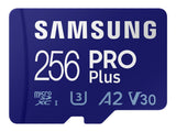 SAMSUNG PRO Plus 256Go microSDXC UHS-I U3 160Mo/s Full HD & 4K UHD memory card including USB card reader