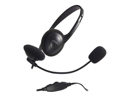 MCL-SAMA Casque stereo avec micro controle volume integre - Noir