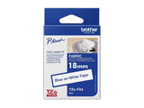 BROTHER Ruban TZeFA4B 18mm Bleu sur fond Blanc Thermo collant, 3M
