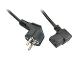 LINDY IEC Mains lead angled 2m Schuko to C13