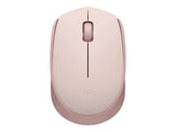 LOGITECH M171 Mouse right and left-handed optical 3 buttons wireless 2.4 GHz USB wireless receiver pink