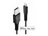 LINDY 3m Reinforced USB Type A to Lightning Charging Cable