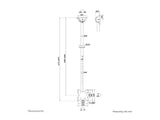 NEOMOUNTS CL35-340BL12 Support de plafond pour écran de 23-42p - h 106-156 cm