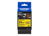 BROTHER P-TOUCH TZE-FX651 noir sur jaune 24mm
