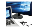 EATON TRIPPLITE USB-C Multiport Adapter - HDMI USB 3.0 Port GbE 60W PD Charging HDCP White