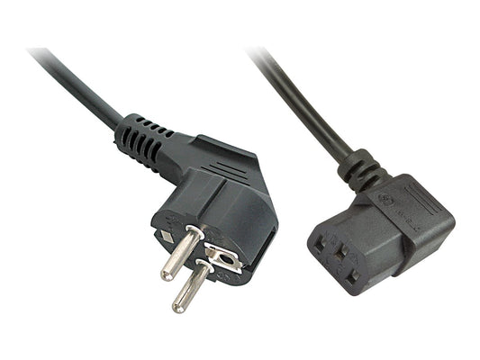LINDY 5m IEC Mains lead angled Schuko - angled IEC 320 C13