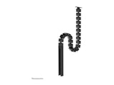NEOMOUNTS Cable Spine Organizer for sit/stand desk frames screw mounted magnetic channel black
