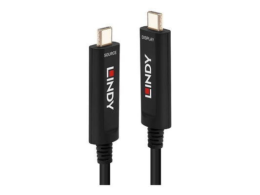 LINDY Fibre Optic Hybrid USB C Video 15m