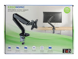 TNB ERGO Line Single Monitor Articulated Arm And Gas Spring Adjustment Material Steel For Screen Size