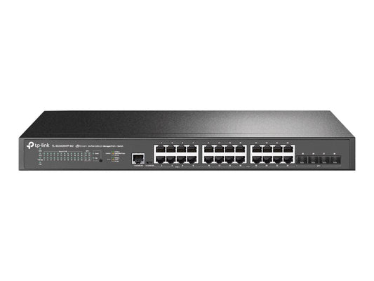 TP-LINK JetStream 24Port 2.5GBASE-T and 4-Port 10GE SFP+ L2+ Managed Switch with 16-Port PoE+ and 8-Port