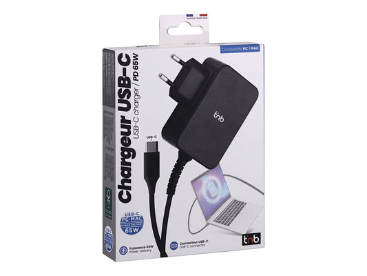 TNB 65W USB-C charger with wall plug