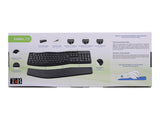 TNB Ergonomic Keyboard With Keypad Ergonomic Wave Form To Optimize Movement Relieves The Wrists
