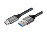 MCL Type C male / USB3.0 Type A mesh cable 5Gb 3A -2m