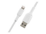 BELKIN BOOST CHARGE USB-A to Lightning Cable Braided 2M White