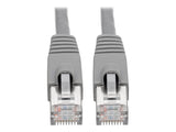 EATON TRIPPLITE Cat6a 10G-Certified Snagless Shielded STP Ethernet Cable RJ45m/M PoE Gray 7 ft. 2.13m