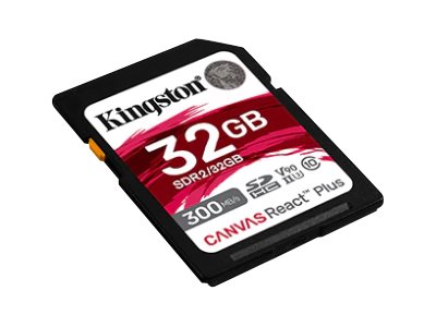 KINGSTON 32Go Canvas React Plus SDHC UHS-II 300R/260W U3 V90 for Full HD/4K/8K