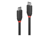 LINDY 0.5m USB 3.1 Type C Cable 3A Black Line
