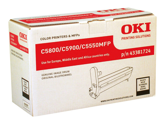 OKI C5800, C5900, C5550MFP tambour noir capacité standard 20.000 pages pack de 1