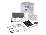 ASUS ROG RYUO III 240 ARGB white edition all-in-one CPU liquid cooler with Asetek 8th gen pump solution and Anime Matrix LED Display