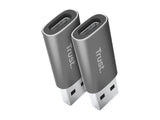 TRUST Pack de 2 adaptateurs USB-C vers USB-A