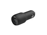BELKIN BOOST CHARGE 24w USB-A Dual Car Charger w/ 1M PVC A-LTG Black