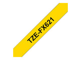 BROTHER P-TOUCH TZE-FX621 noir sur jaune 9mm