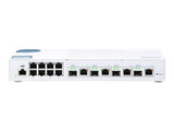 QNAP QSW-M408-4C 8 port 1Gbps 4 port 10G SFP+/ NBASE-T Combo Web Managed Switch