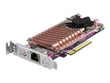 QNAP Card QM2 series 2xPCIe 2280 M.2 SSD slots PCIe Gen3x8 1xAQC113C 10GbE NBASE-T port