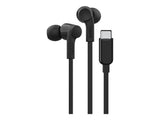 BELKIN USB-C EARBUDS W/ ADJUSTABLE VOLUME LIMITER BLACK