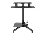 EATON TRIPPLITE Rolling Desk TV/Monitor Cart - Height Adjustable