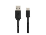 BELKIN BOOST CHARGE USB-A to USB-C Cable Braided 1M Black