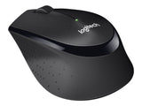 LOGITECH M330 SILENT PLUS Mouse 3 buttons wireless 2.4 GHz USB wireless receiver black